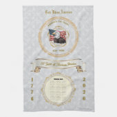2026 Kalender Handdoek God Bless America 250 jaar (Verticaal)