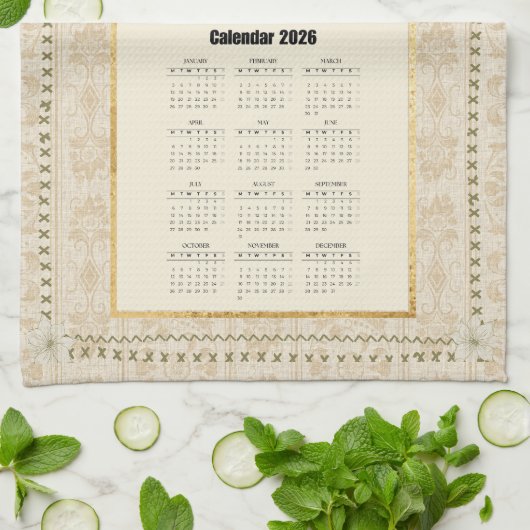 2026 Kalender Handdoek Kardinalen (Gevouwen)