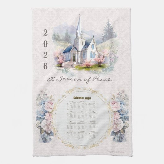 2026 Kalender Handdoek Kerk Een Seizoen Van Vrede (Verticaal)