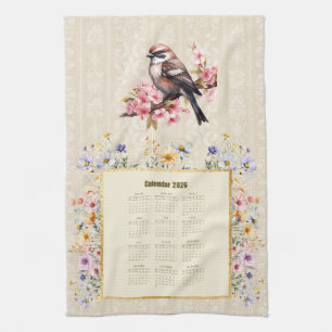 2026 Kalender Handdoek Mus met Wilde Bloemen