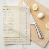 2026 Kalender Handdoek Theetijd of aangepast beric (Quarter Fold)
