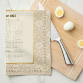 2026 Kalender Handdoek Theetijd of aangepast beric (Quarter Fold)