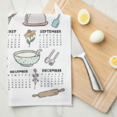 2026 Kalender keukengerei Theedoek (Quarter Fold)