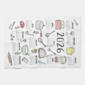 2026 Kalender keukengerei Theedoek (Horizontaal)