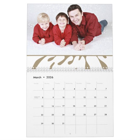 2026 Kalender Kleur Splash Aangepaste Fotocollage