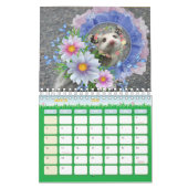 2026 Kalender Kleurrijke Strepen Opossum Bloemen