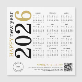 2026 Kalender Logo QR Code Gelukkig Nieuwjaar