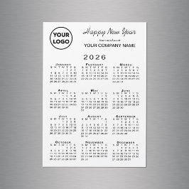 2026 Kalender Logo Zakelijke Vakantie Magnetische 