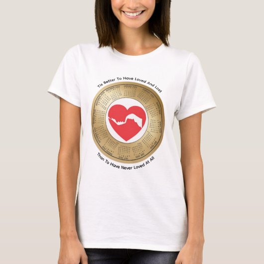 2026 Kalender Lovers' T-shirt T-shirt (Voorkant)