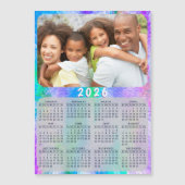 2026 Kalender Magnet Familie Foto Holografisch (Voorkant)