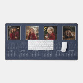 2026 Kalender Marine Blauw Moderne Fotocollage Bureaumat (Keyboard & Muis)