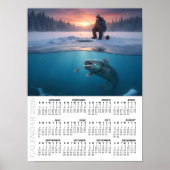 2026 Kalender, Meerval, Ijsvissen / Vis Poster (Voorkant)