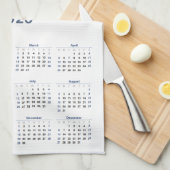 2026 Kalender met eigen foto Theedoek (Quarter Fold)