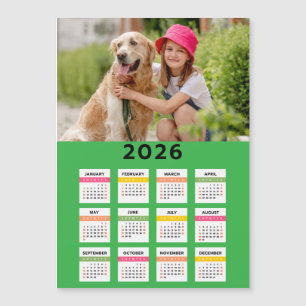2026 Kalender met Foto - Jaaroverzicht Magnetische