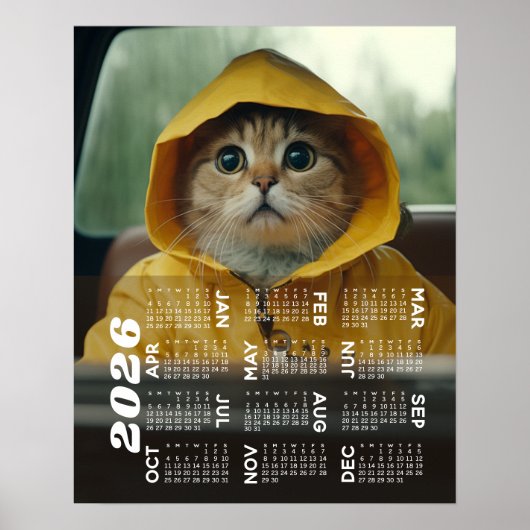 2026 Kalender met Foto Overzicht Hele Jaar Modern (Voorkant)