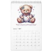 2026 Kalender met schattige teddyberen (Jan 2027)