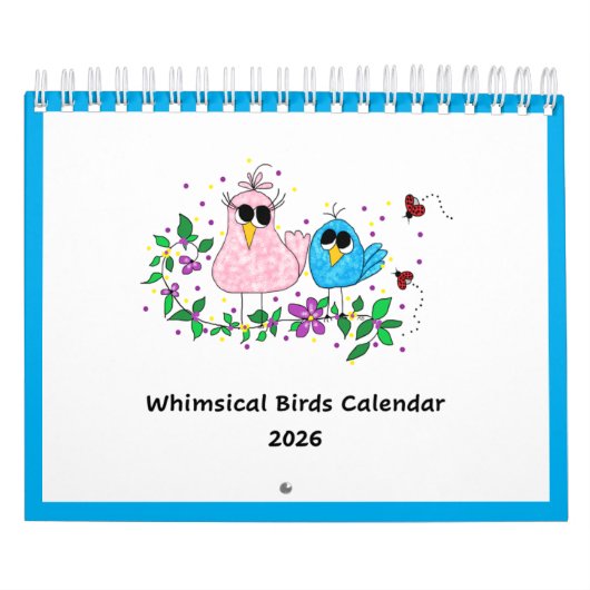 2026 Kalender met Whimsical Vogels . . . (Hoes)