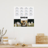 2026 Kalender met witte achtergrond Poster (Keuken)