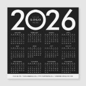 2026 Kalender Minimalistische Business Logo Zwart  (Voorkant)