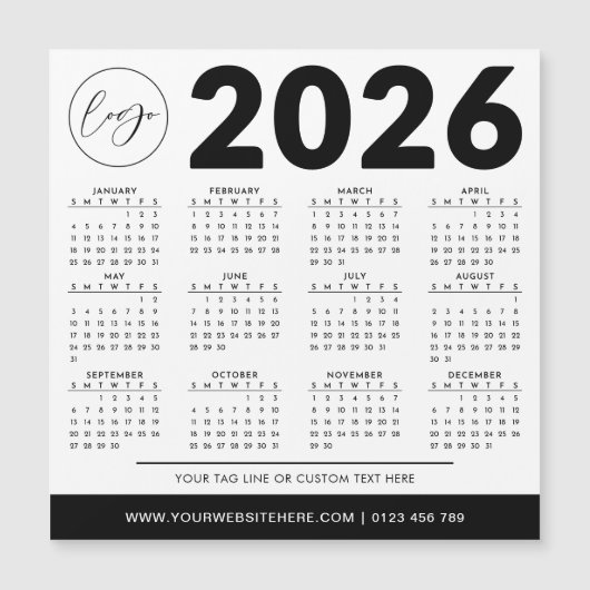 2026 Kalender Minimalistische Moderne Eenvoudige A (Voorkant)