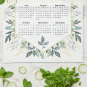 2026 Kalender Moderne Waterverf Botanische Bladere Theedoek (Gevouwen)