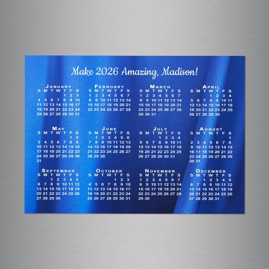 2026 Kalender Motivatie Naam Aangepaste foto magne