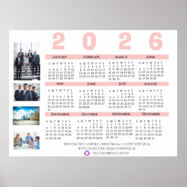 2026 Kalender Multi Foto Kerst Bedrijfs Cadeau Poster