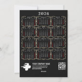 2026 Kalender Nativity Manager Glory to God Script Feestdagenkaart (Achterkant)