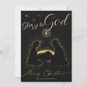 2026 Kalender Nativity Manager Glory to God Script Feestdagenkaart
