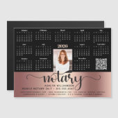 2026 Kalender Notaris Koper Zwart QR Code Magnet (Voorkant / Achterkant)