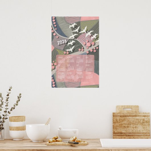 2026 Kalender Poster Ganzen Landschap (Keuken)