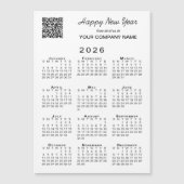 2026 Kalender QR Code Zakelijke Vakantie Magneet K (Voorkant)