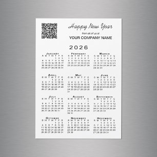 2026 Kalender QR Code Zakelijke Vakantie Magneet K