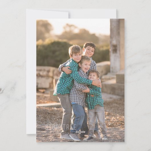 2026 Kalender Roze 2 Custom Foto's Gelukkig Nieuwj Feestdagenkaart (Achterkant)