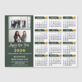 2026 Kalender Sage Green Business 2 Foto Magnetisc (Voorkant)