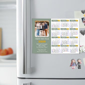 2026 Kalender Sage Groen Minimalistische Foto Magn