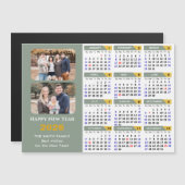 2026 Kalender Sage Groen Minimalistische Foto Magn (Voorkant / Achterkant)