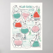 2026 Kalender Scheikunde Notities Poster (Voorkant)