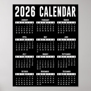 2026 Kalender Shirt 26 Kalender 2026  Poster