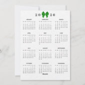 2026 Kalender Tartan Bow Vrolijke Kerstkalender Feestdagenkaart (Achterkant)