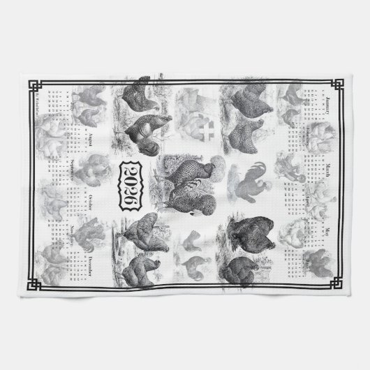 2026 Kalender Theedoek (Horizontaal)