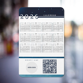 2026 Kalender Toevoegen Logo QR Code Flexibele mag Magneet