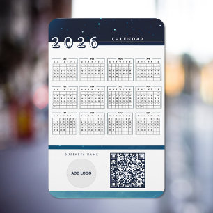 2026 Kalender Toevoegen Logo QR Code Flexibele mag Magneet