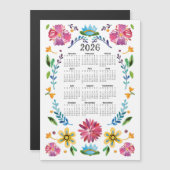 2026 Kalender Traditionele Mexicaanse Bloemenkunst (Voorkant / Achterkant)