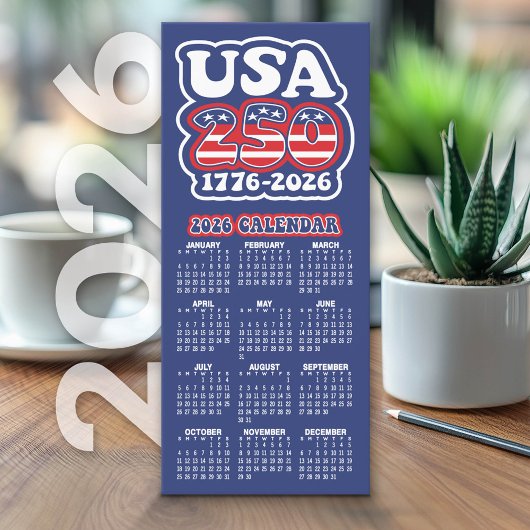 2026 Kalender USA 250 Amerika 1776-2026 Kaart