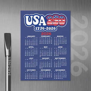 2026 Kalender USA 250 Amerika's verjaardag 1776-20