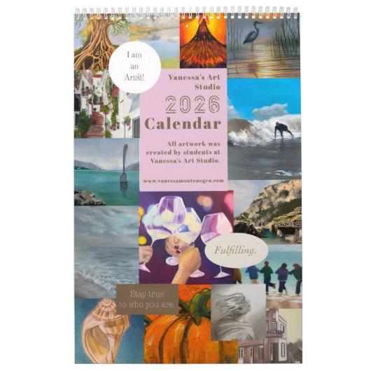 2026 Kalender Vanessa's Art Studio Werk van studen (Hoes)