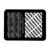 2026 Kalender Voeg 1 foto's Magneet Zwart (Horizontaal)