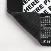 2026 Kalender Voeg 1 foto's toe Mousepad Zwart Muismat (Hoek)