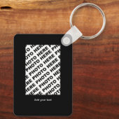 2026 Kalender Voeg 2 foto's toe Metalen Sleutelhan Sleutelhanger (Achterkant)